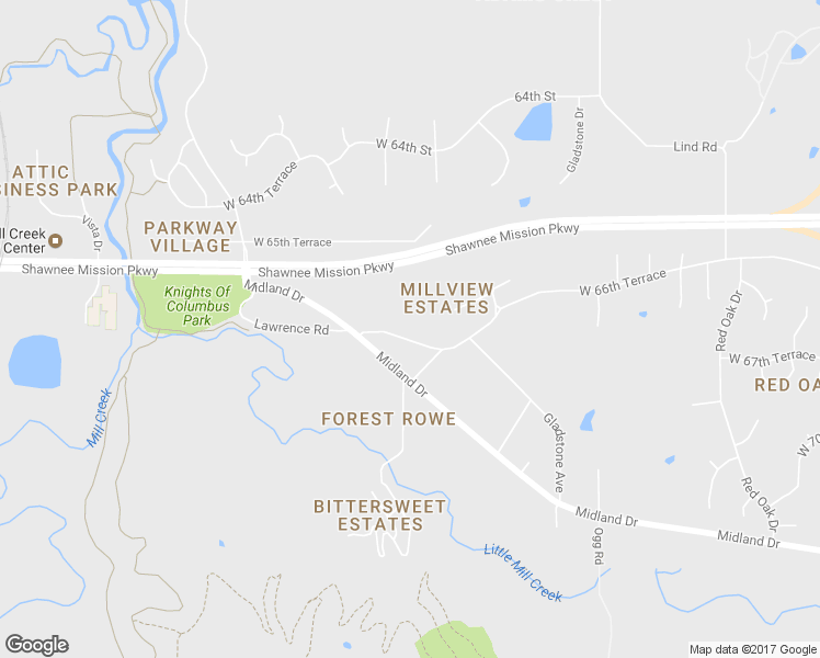 map of restaurants, bars, coffee shops, grocery stores, and more near 18930 Lawrence Road in Shawnee