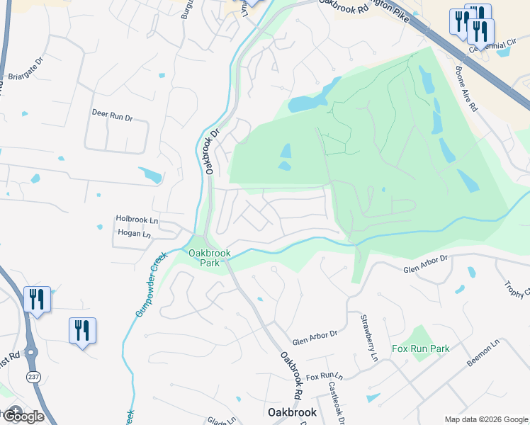 map of restaurants, bars, coffee shops, grocery stores, and more near 6432 Linkview Court in Florence