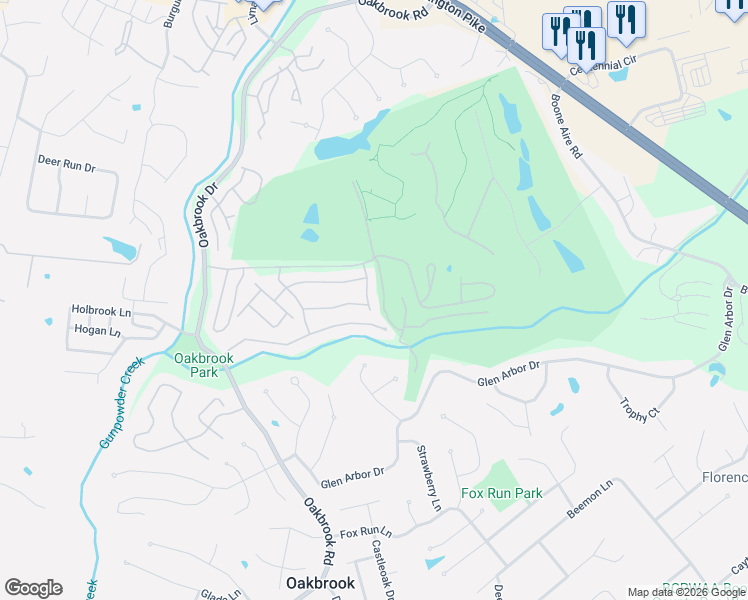 map of restaurants, bars, coffee shops, grocery stores, and more near 6630 Trapside Place in Florence