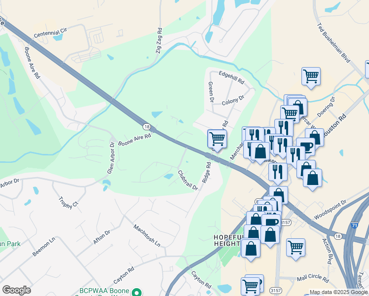 map of restaurants, bars, coffee shops, grocery stores, and more near 1050 Burlington Pike in Florence