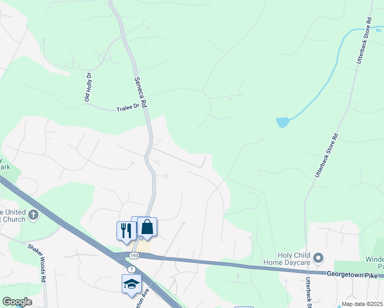 map of restaurants, bars, coffee shops, grocery stores, and more near 907C Seneca Road in Great Falls