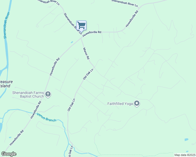 map of restaurants, bars, coffee shops, grocery stores, and more near 3095 Bishop Meade Road in Boyce