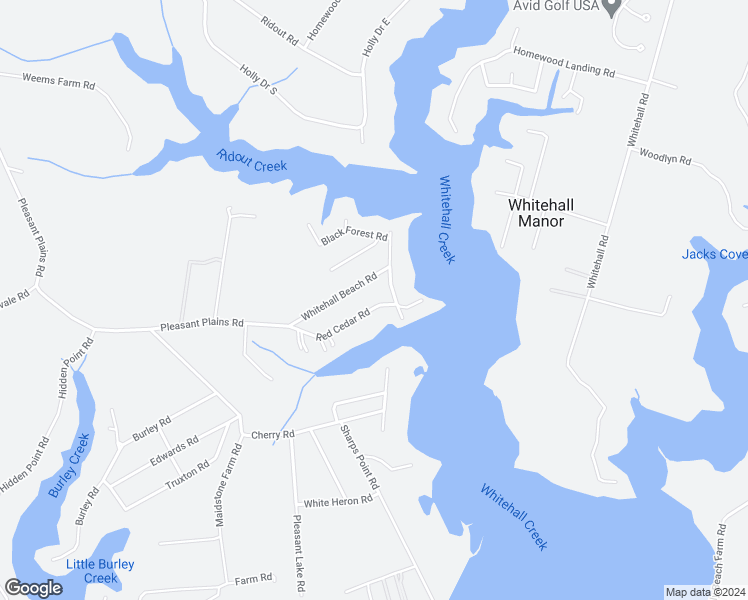 map of restaurants, bars, coffee shops, grocery stores, and more near 720 Red Cedar Road in Annapolis