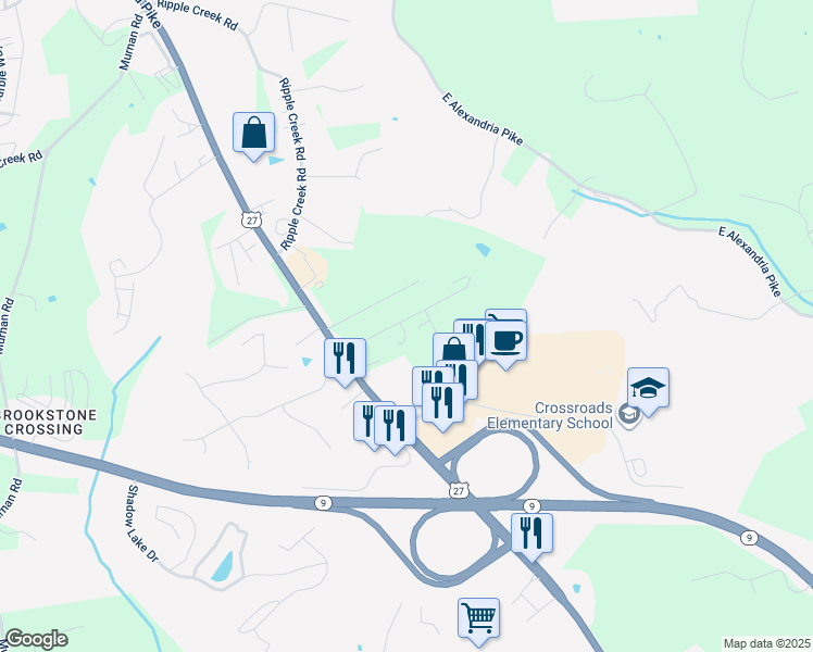 map of restaurants, bars, coffee shops, grocery stores, and more near 1081 Davjo Drive in Newport