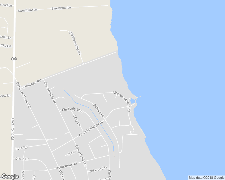 map of restaurants, bars, coffee shops, grocery stores, and more near 918 Monroe Manor Road in Stevensville