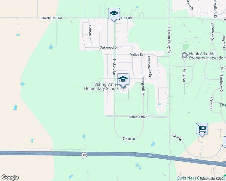 map of restaurants, bars, coffee shops, grocery stores, and more near 1604 Hickory Lane in Junction City