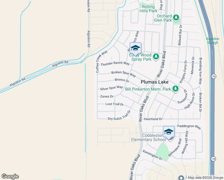 map of restaurants, bars, coffee shops, grocery stores, and more near 1078 Silver Spur Way in Plumas Lake