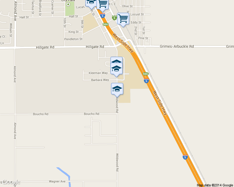 map of restaurants, bars, coffee shops, grocery stores, and more near 938 Wildwood Rd in Arbuckle