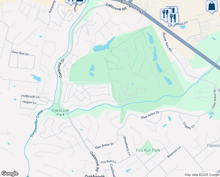 map of restaurants, bars, coffee shops, grocery stores, and more near 6630 Trapside Place in Florence