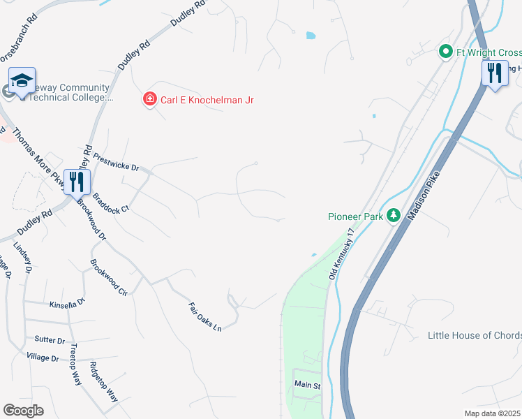 map of restaurants, bars, coffee shops, grocery stores, and more near 3086 Friars Lane in Edgewood