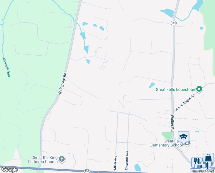 map of restaurants, bars, coffee shops, grocery stores, and more near 10250 Akhtamar Drive in Great Falls