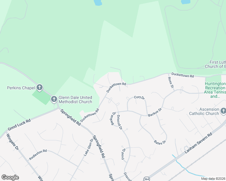 map of restaurants, bars, coffee shops, grocery stores, and more near 11681 Duckettown Road in Laurel