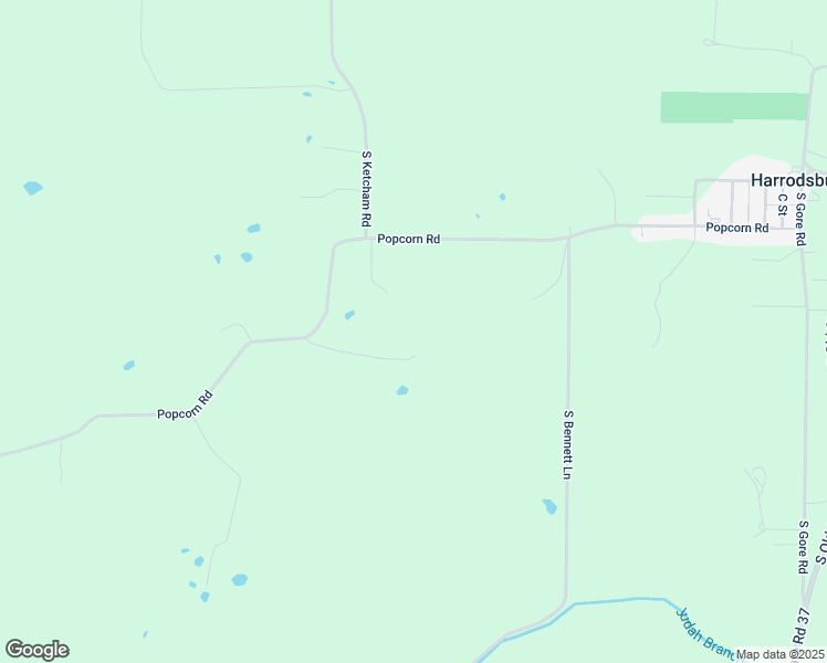 map of restaurants, bars, coffee shops, grocery stores, and more near 2221 West Popcorn Road in Springville