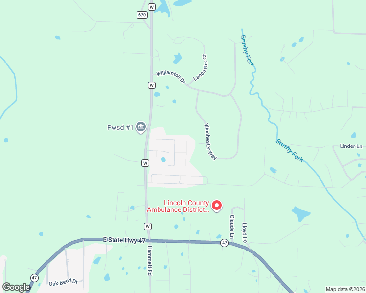 map of restaurants, bars, coffee shops, grocery stores, and more near 213 Gentle Pine Lane in Winfield