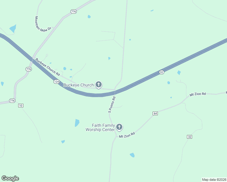 map of restaurants, bars, coffee shops, grocery stores, and more near 4139 5 Points Road in Jackson