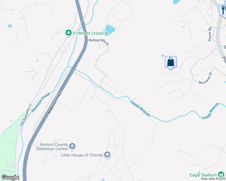 map of restaurants, bars, coffee shops, grocery stores, and more near 2413 Ambrato Way in Covington