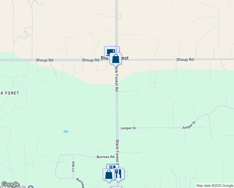 map of restaurants, bars, coffee shops, grocery stores, and more near in Colorado Springs