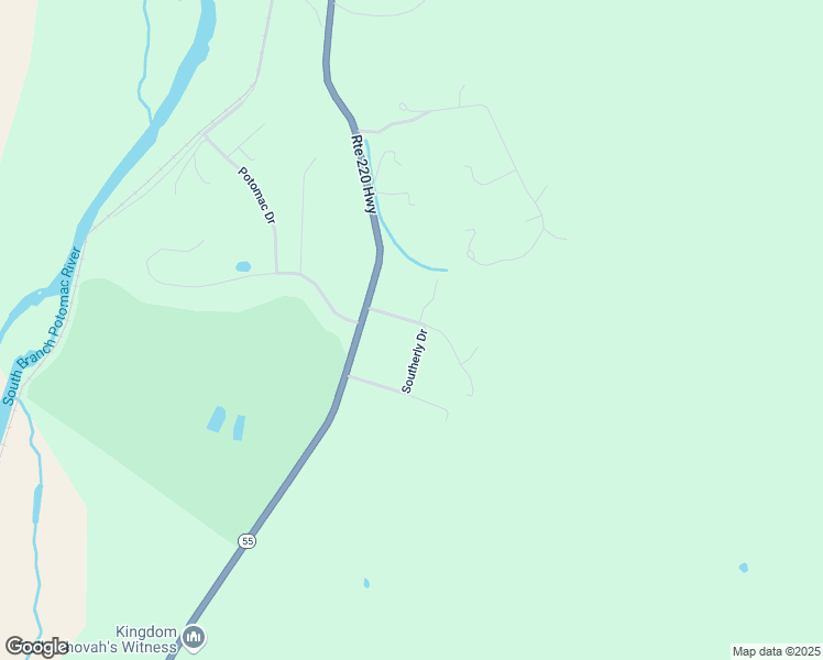 map of restaurants, bars, coffee shops, grocery stores, and more near 135 Southerly Drive in Moorefield