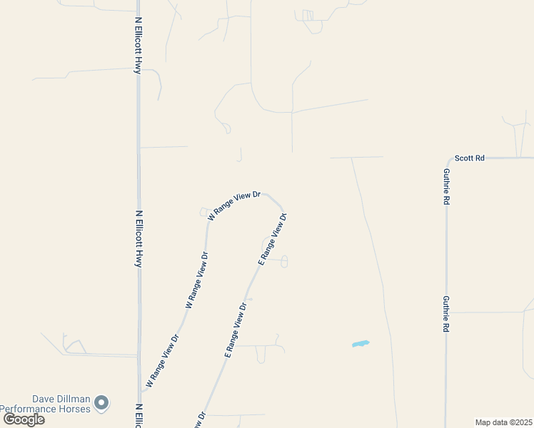 map of restaurants, bars, coffee shops, grocery stores, and more near 12350 East Range View Drive in Calhan
