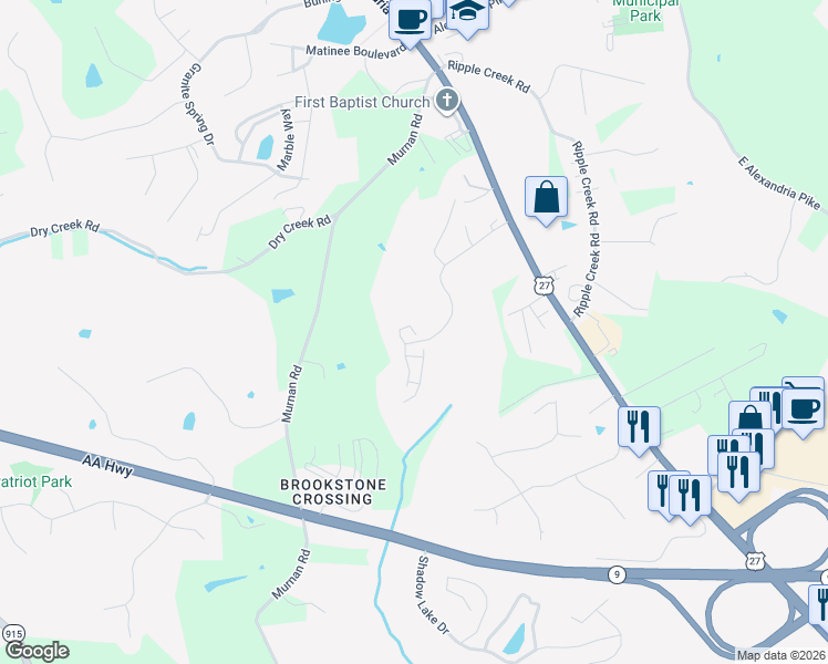 map of restaurants, bars, coffee shops, grocery stores, and more near 405 Springmill Drive in Cold Spring