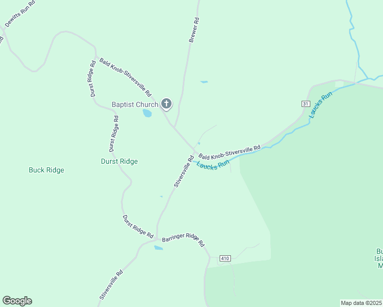 map of restaurants, bars, coffee shops, grocery stores, and more near 52875 Cr 31 Bald Knob Stiversville Road in Portland