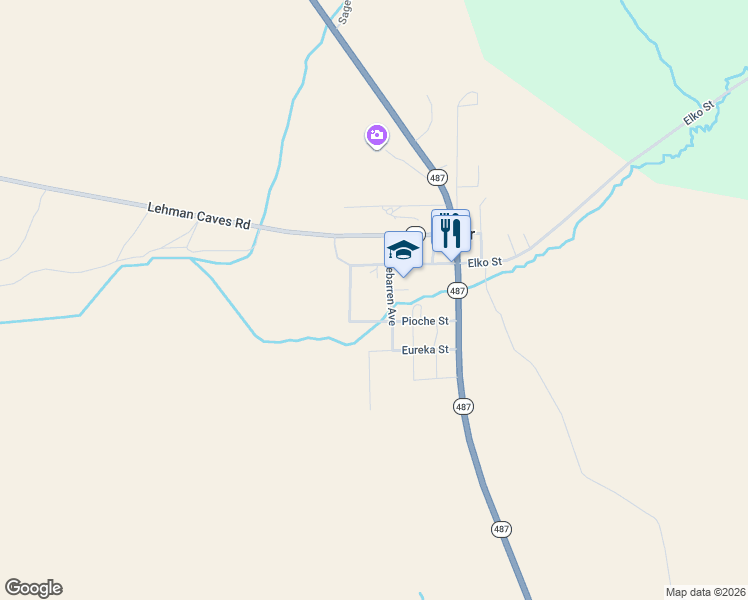 map of restaurants, bars, coffee shops, grocery stores, and more near 370 Pioche Street in Baker