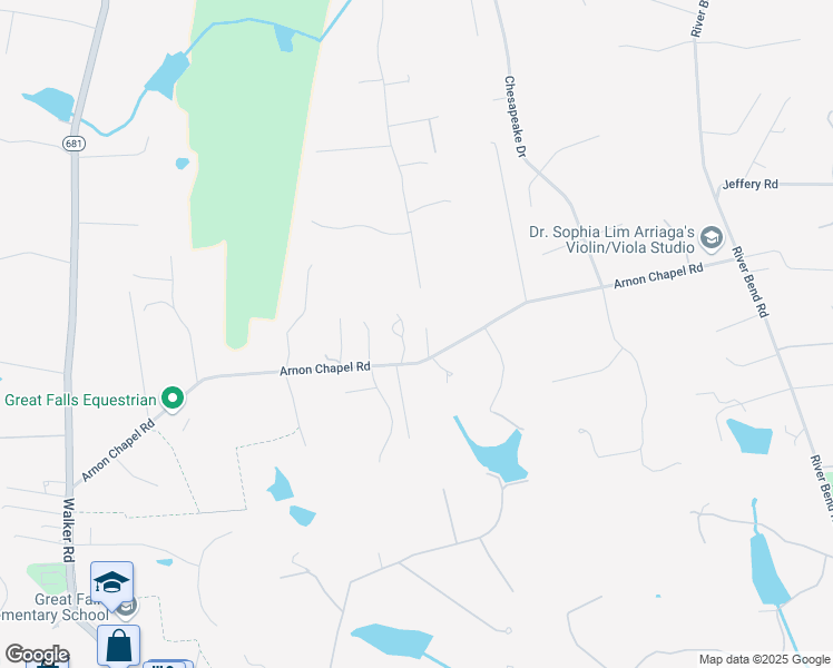 map of restaurants, bars, coffee shops, grocery stores, and more near 9700 Arnon Chapel Road in Great Falls