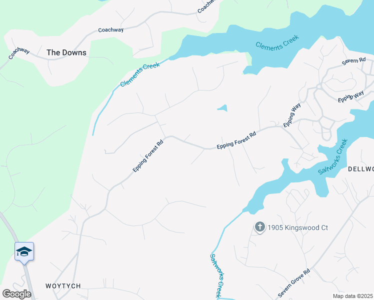 map of restaurants, bars, coffee shops, grocery stores, and more near 515 Epping Forest Road in Annapolis