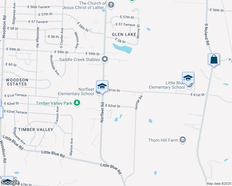 map of restaurants, bars, coffee shops, grocery stores, and more near 12907 East 61st Street in Kansas City