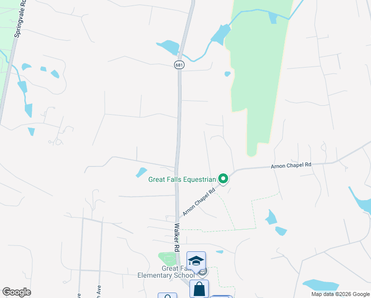 map of restaurants, bars, coffee shops, grocery stores, and more near 513 Walker Road in Great Falls