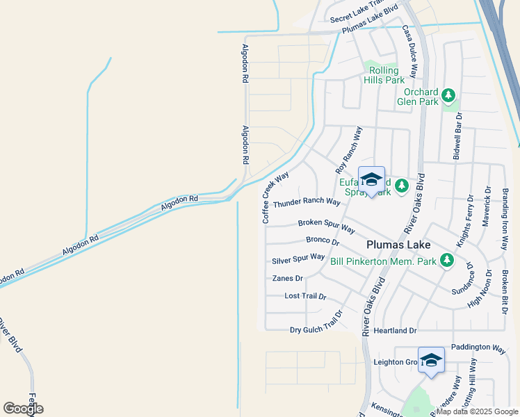 map of restaurants, bars, coffee shops, grocery stores, and more near 1982 Coffee Creek Way in Plumas Lake