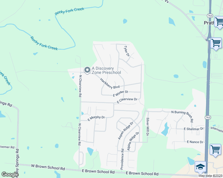 map of restaurants, bars, coffee shops, grocery stores, and more near 286 Hackberry Boulevard in Columbia