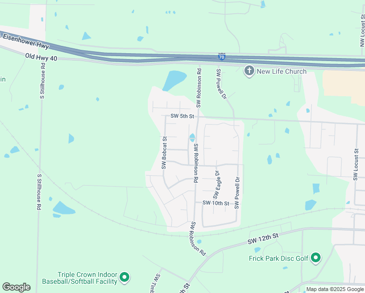 map of restaurants, bars, coffee shops, grocery stores, and more near 1208 Southwest 7th Street in Oak Grove