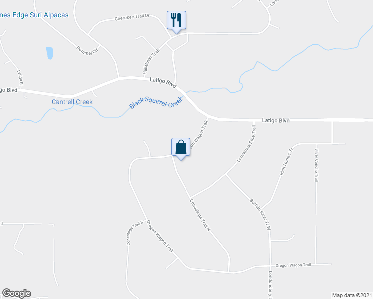 map of restaurants, bars, coffee shops, grocery stores, and more near 12185 Oregon Wagon Trail in Elbert