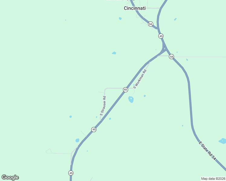map of restaurants, bars, coffee shops, grocery stores, and more near 852 Indiana 45 in Springville
