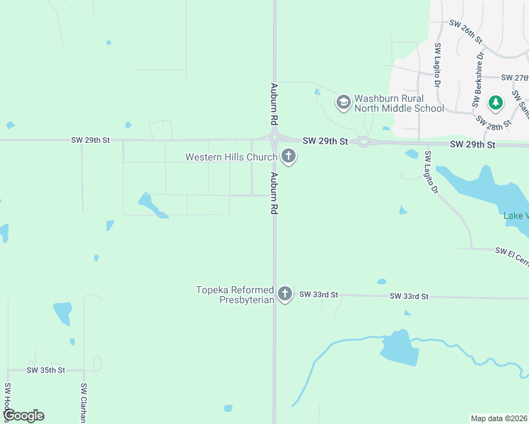 map of restaurants, bars, coffee shops, grocery stores, and more near 3023 Southwest Auburn Road in Topeka