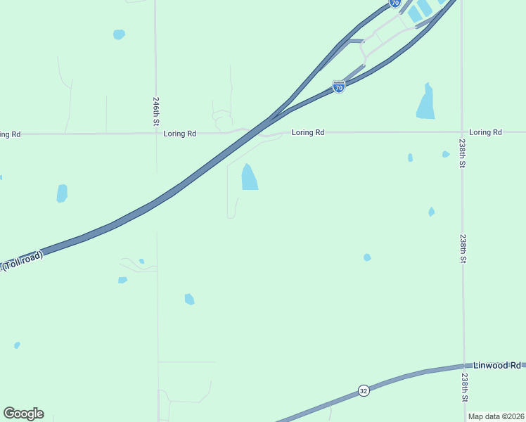 map of restaurants, bars, coffee shops, grocery stores, and more near 24305 Loring Road in Lawrence