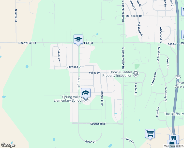 map of restaurants, bars, coffee shops, grocery stores, and more near 2703 Valley Drive in Junction City