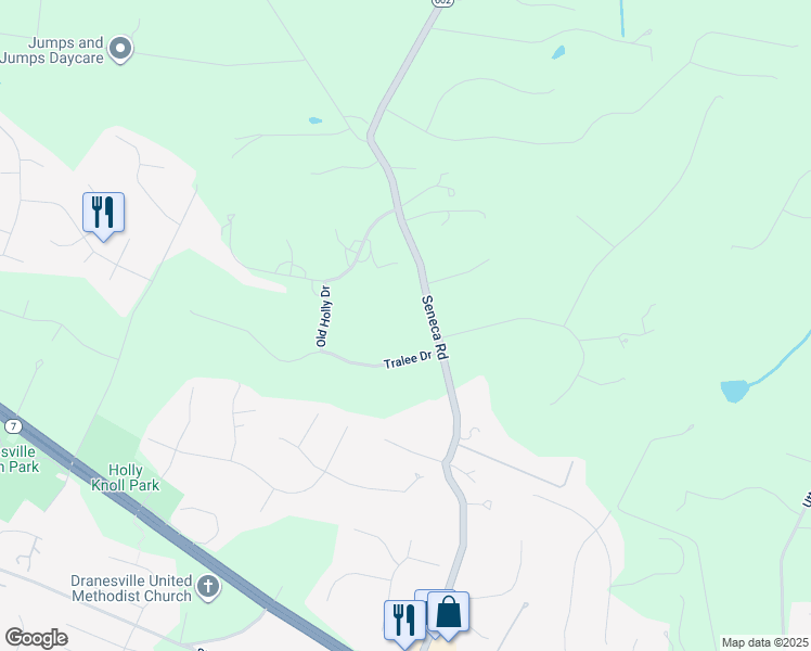 map of restaurants, bars, coffee shops, grocery stores, and more near 854 Seneca Road in Great Falls