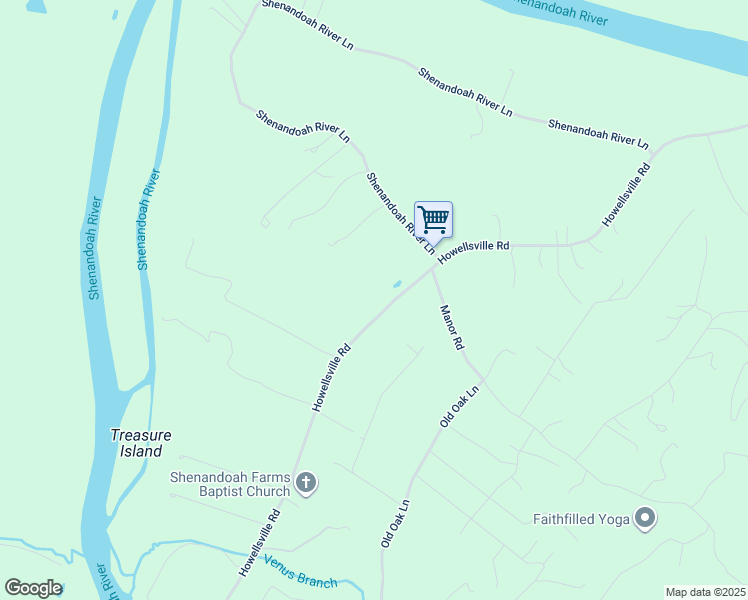 map of restaurants, bars, coffee shops, grocery stores, and more near 135 Doleman Lane in Berryville