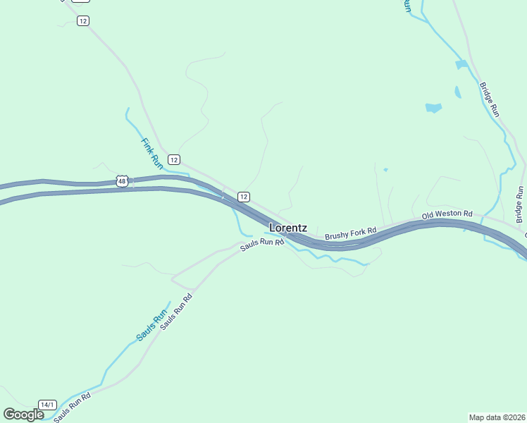 map of restaurants, bars, coffee shops, grocery stores, and more near County Route 12 in Buckhannon