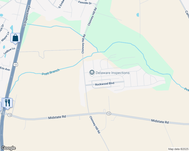 map of restaurants, bars, coffee shops, grocery stores, and more near 37 Ponds Edge Court in Felton