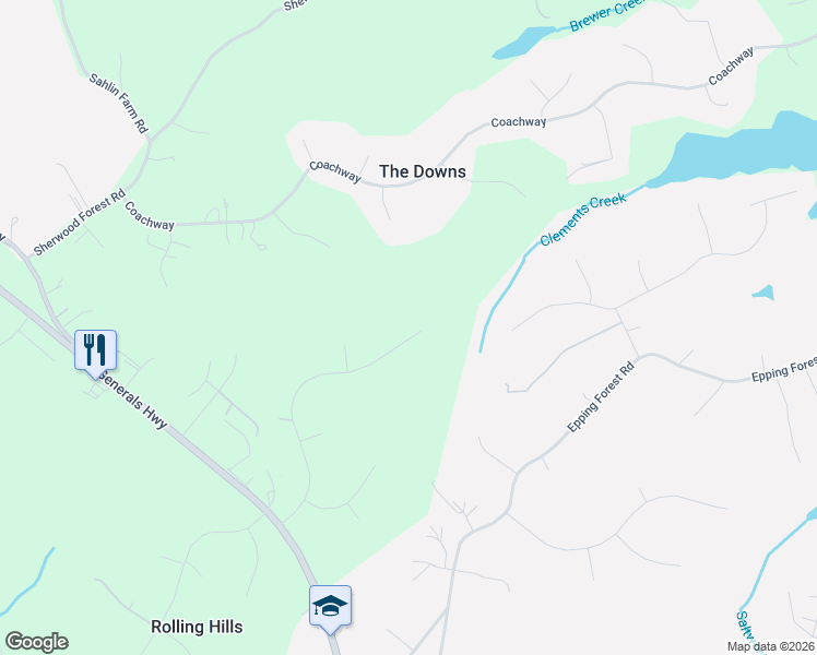 map of restaurants, bars, coffee shops, grocery stores, and more near 1054 Carriage Hill Parkway in Annapolis