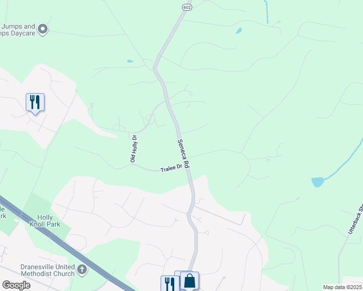 map of restaurants, bars, coffee shops, grocery stores, and more near 849 Seneca Road in Great Falls