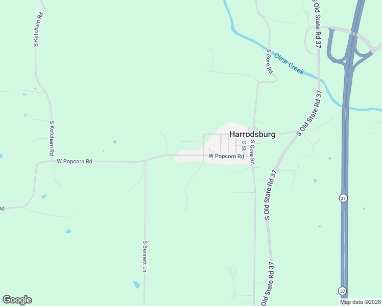 map of restaurants, bars, coffee shops, grocery stores, and more near 1155 West Popcorn Road in Bloomington