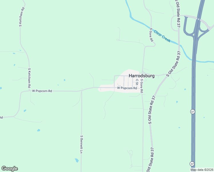 map of restaurants, bars, coffee shops, grocery stores, and more near 1155 West Popcorn Road in Bloomington