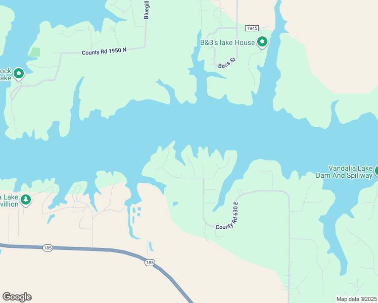 map of restaurants, bars, coffee shops, grocery stores, and more near 3118 Lake Hills Cove in Vandalia