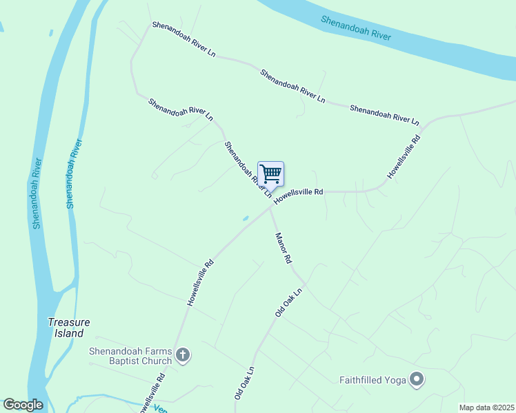 map of restaurants, bars, coffee shops, grocery stores, and more near 753 McGuire Circle in Berryville