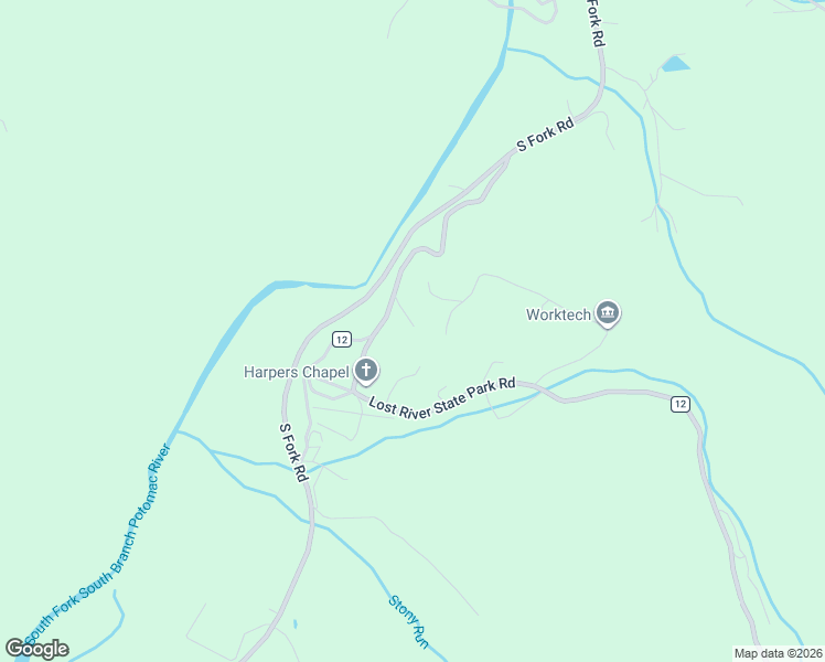 map of restaurants, bars, coffee shops, grocery stores, and more near County Route 7/6 in Moorefield