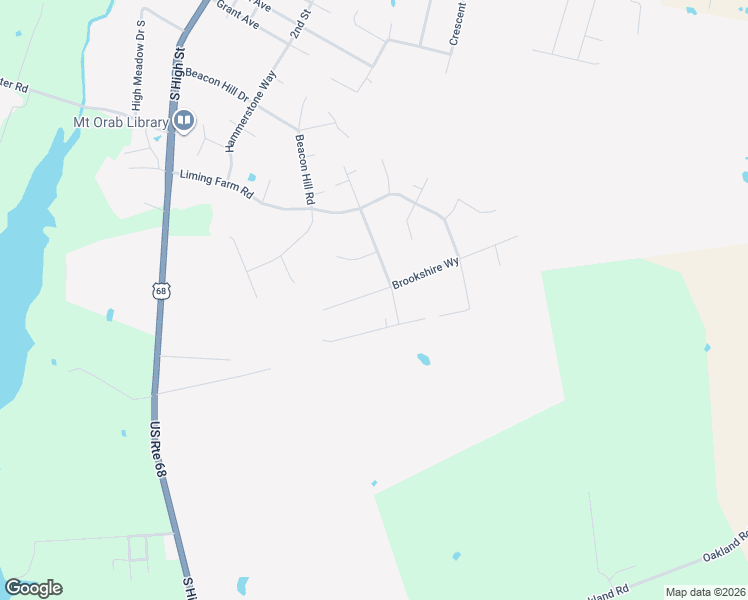 map of restaurants, bars, coffee shops, grocery stores, and more near 112 Brookshire Way in Mount Orab